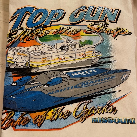 Lake of the Ozarks, Top Gun Hits the Strip T-Shirt, Medium - Picture 1 of 5